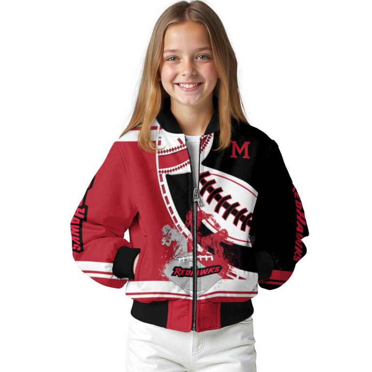 miami redhawks baseball stitching black white jacket top rated