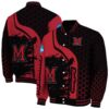 miami redhawks hexagonal pattern red black jacket fashion forward