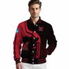 miami redhawks hexagonal pattern red black jacket high quality
