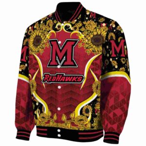miami redhawks sunflower bloom red yellow jacket best selling