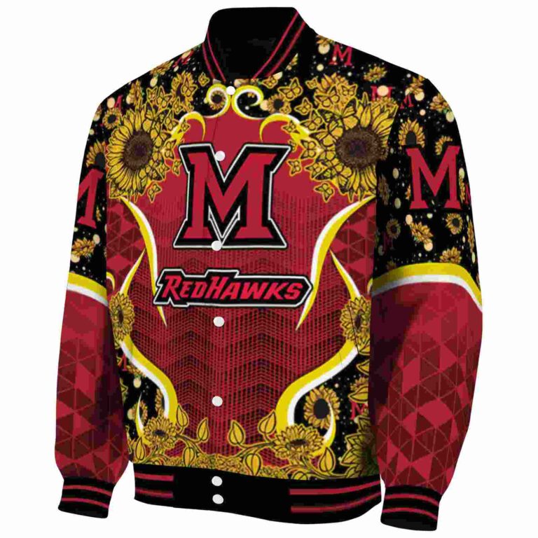 miami redhawks sunflower bloom red yellow jacket best selling