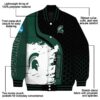 michigan state spartans hexagonal pattern green black jacket new arrival