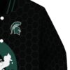 michigan state spartans hexagonal pattern green black jacket premium grade