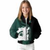 michigan state spartans hexagonal pattern green black jacket top rated