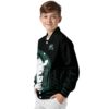 michigan state spartans hexagonal pattern green black jacket trendy