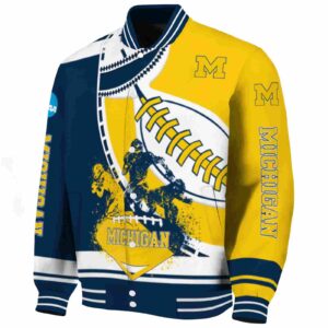 michigan wolverines baseball stitching maize white jacket best selling