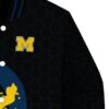 michigan wolverines hexagonal pattern blue black jacket premium grade