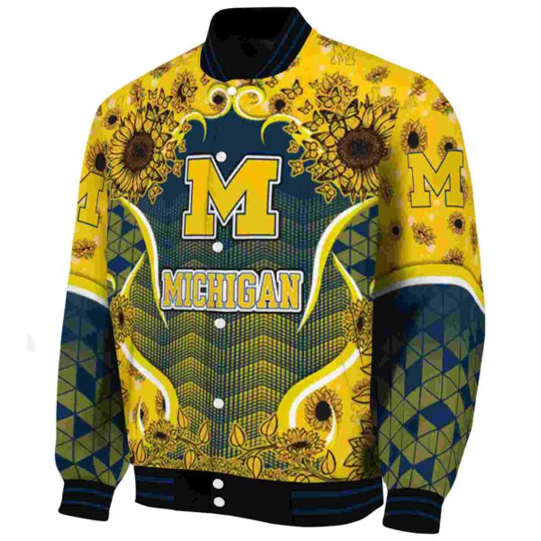 michigan wolverines sunflower bloom blue yellow jacket best selling