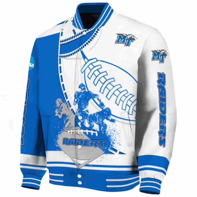 middle tennessee blue raiders baseball stitching white jacket best selling