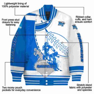 middle tennessee blue raiders baseball stitching white jacket new arrival