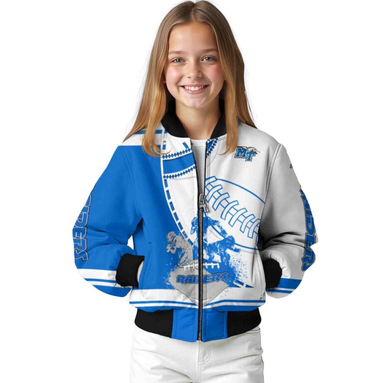 middle tennessee blue raiders baseball stitching white jacket top rated