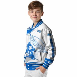 middle tennessee blue raiders baseball stitching white jacket trendy