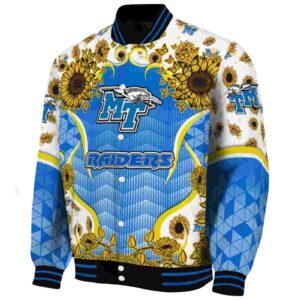 middle tennessee blue raiders sunflower bloom blue yellow jacket best selling