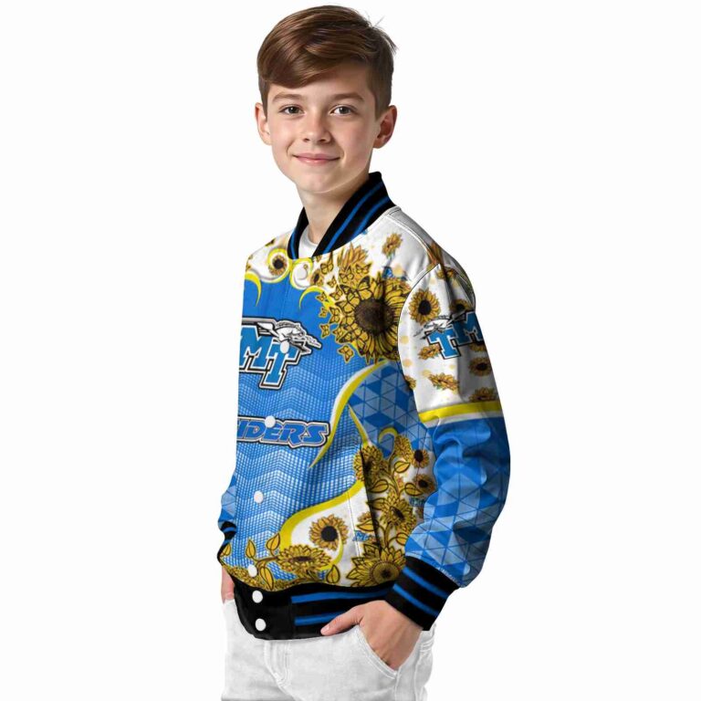 middle tennessee blue raiders sunflower bloom blue yellow jacket trendy