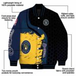 milwaukee brewers hexagonal pattern navy blue black jacket best selling