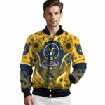 milwaukee brewers sunflower bloom navy blue yellow jacket best selling