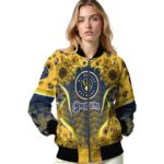 milwaukee brewers sunflower bloom navy blue yellow jacket best selling