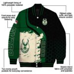 milwaukee bucks hexagonal pattern green black jacket best selling