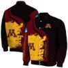 minnesota golden gophers hexagonal pattern maroon black jacket fashion forward