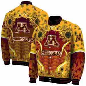 minnesota golden gophers sunflower bloom maroon yellow jacket fashion forward