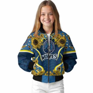 minnesota timberwolves sunflower bloom midnight blue yellow jacket top rated
