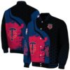 minnesota twins hexagonal pattern navy black jacket fashion forward
