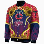 minnesota twins sunflower bloom navy yellow jacket best selling
