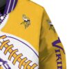 minnesota vikings baseball stitching gold white jacket premium grade