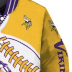 minnesota vikings baseball stitching gold white jacket best selling
