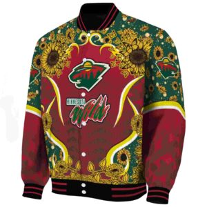 minnesota wild sunflower bloom red yellow jacket best selling