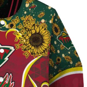 minnesota wild sunflower bloom red yellow jacket premium grade