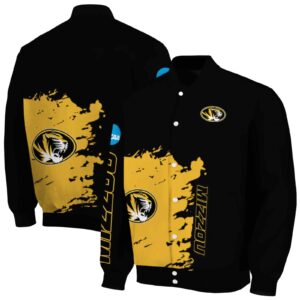 missouri tigers hexagonal pattern black jacket fashion forward