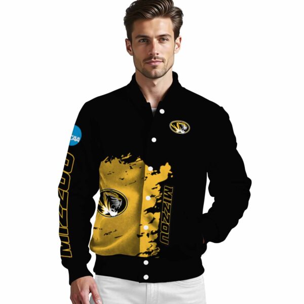 missouri tigers hexagonal pattern black jacket high quality