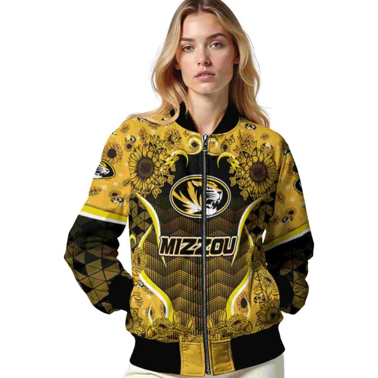 missouri tigers sunflower bloom black yellow jacket latest model