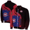 montreal canadiens hexagonal pattern red black jacket fashion forward