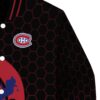montreal canadiens hexagonal pattern red black jacket premium grade