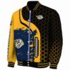 nashville predators hexagonal pattern gold black jacket best selling