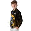nashville predators hexagonal pattern gold black jacket trendy