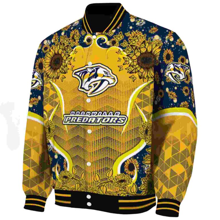 nashville predators sunflower bloom gold yellow jacket best selling