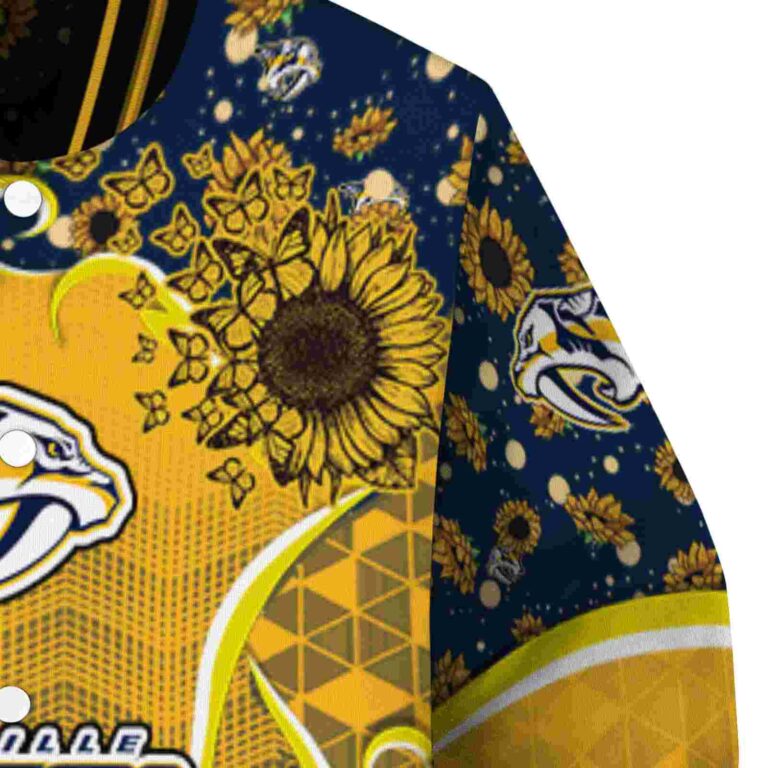 nashville predators sunflower bloom gold yellow jacket premium grade