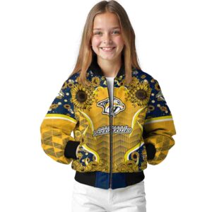 nashville predators sunflower bloom gold yellow jacket top rated