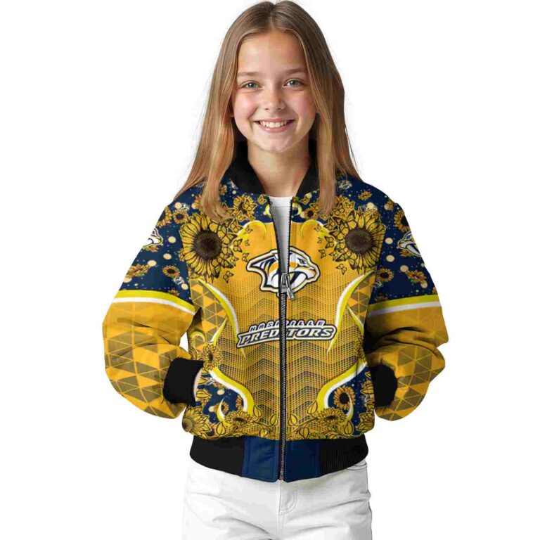 nashville predators sunflower bloom gold yellow jacket top rated