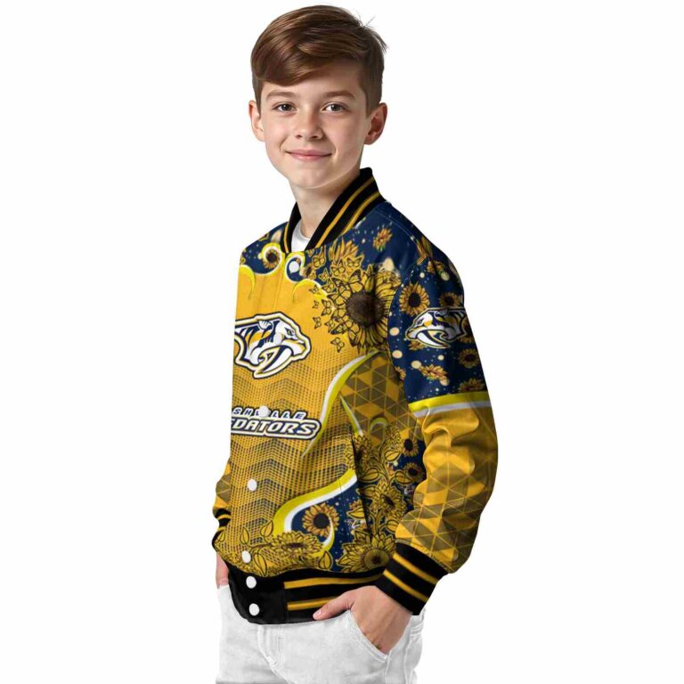 nashville predators sunflower bloom gold yellow jacket trendy