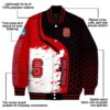 nc state wolfpack hexagonal pattern red black jacket new arrival