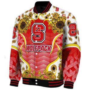 nc state wolfpack sunflower bloom red yellow jacket best selling