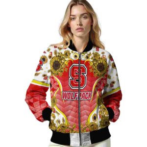 nc state wolfpack sunflower bloom red yellow jacket latest model
