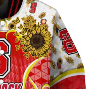 nc state wolfpack sunflower bloom red yellow jacket premium grade