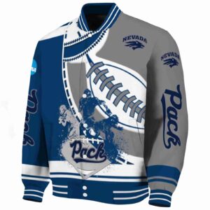 nevada wolf pack baseball stitching grey white jacket best selling