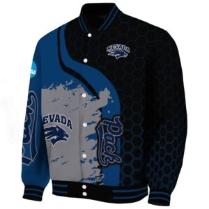 nevada wolf pack hexagonal pattern blue black jacket best selling