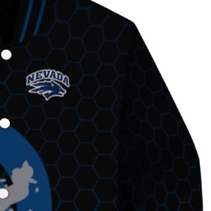 nevada wolf pack hexagonal pattern blue black jacket premium grade